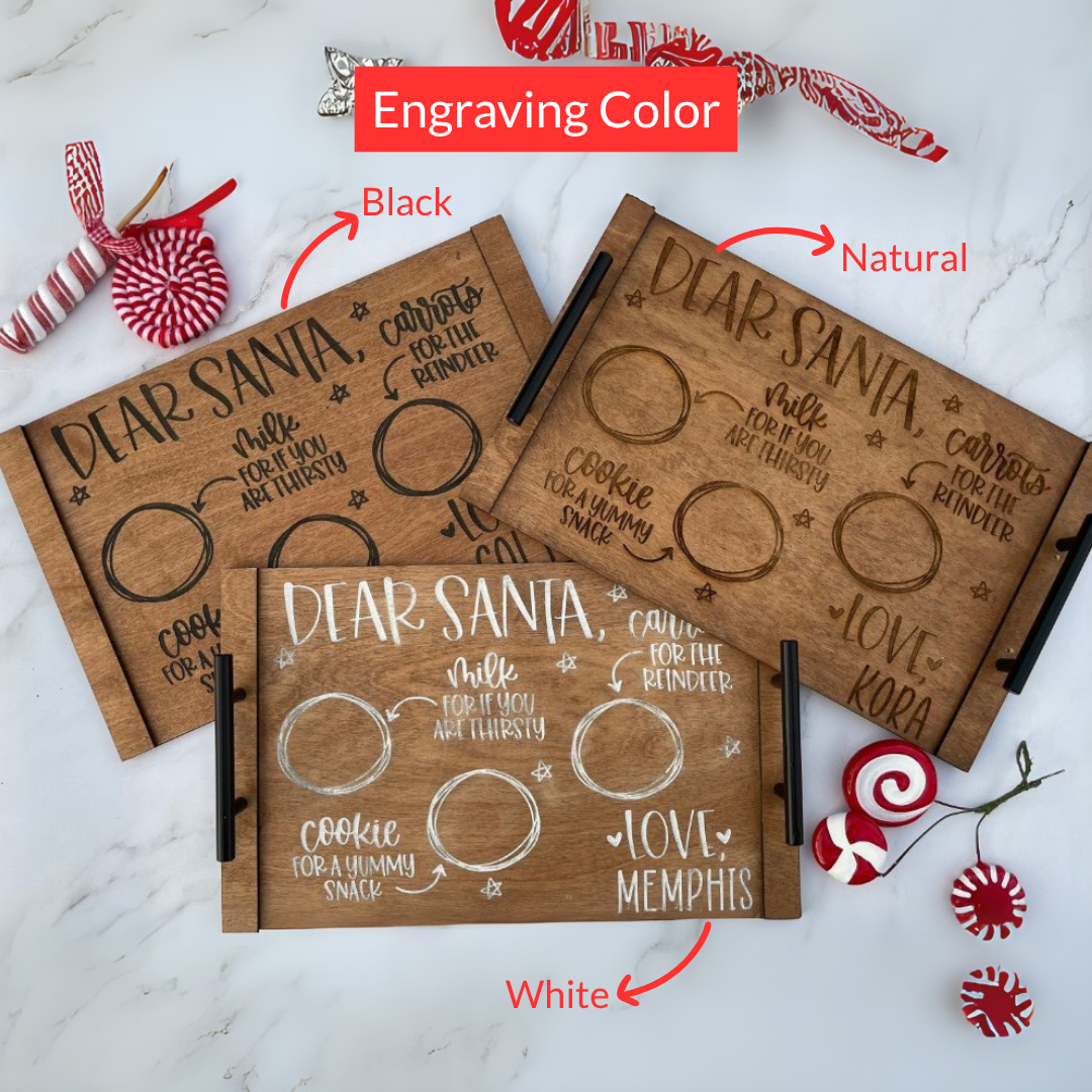 Personalized Santa Cookie Tray
