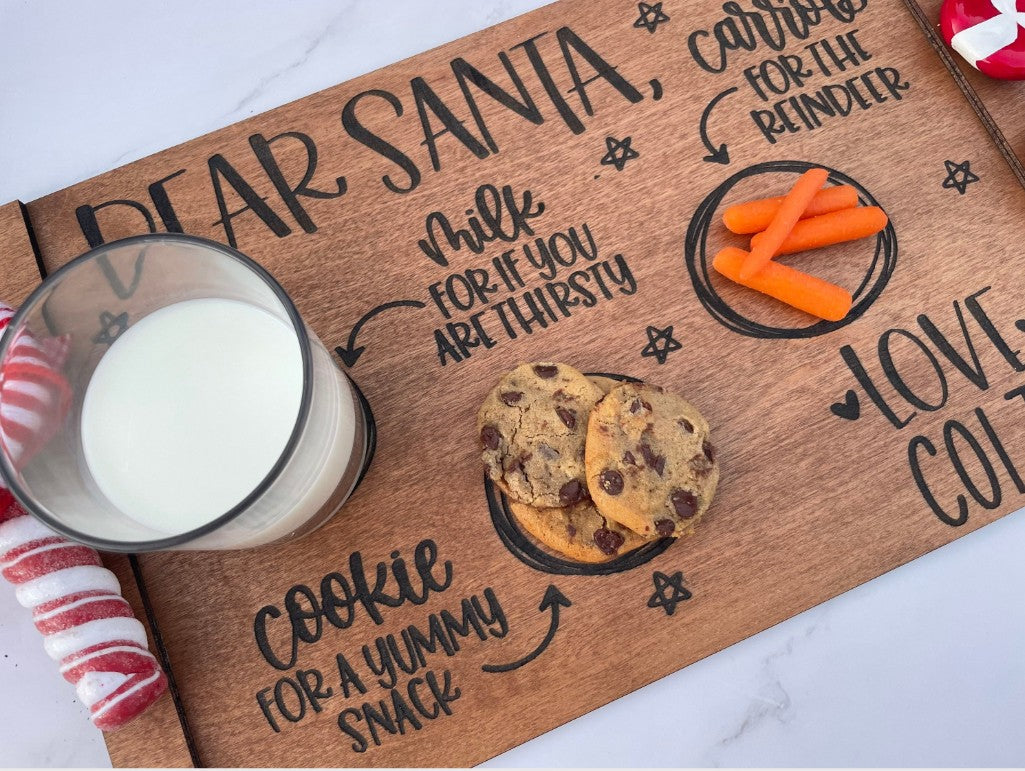 Personalized Santa Cookie Tray