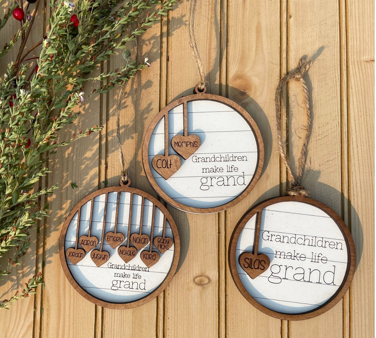 Personalized Grandparent Christmas Ornaments