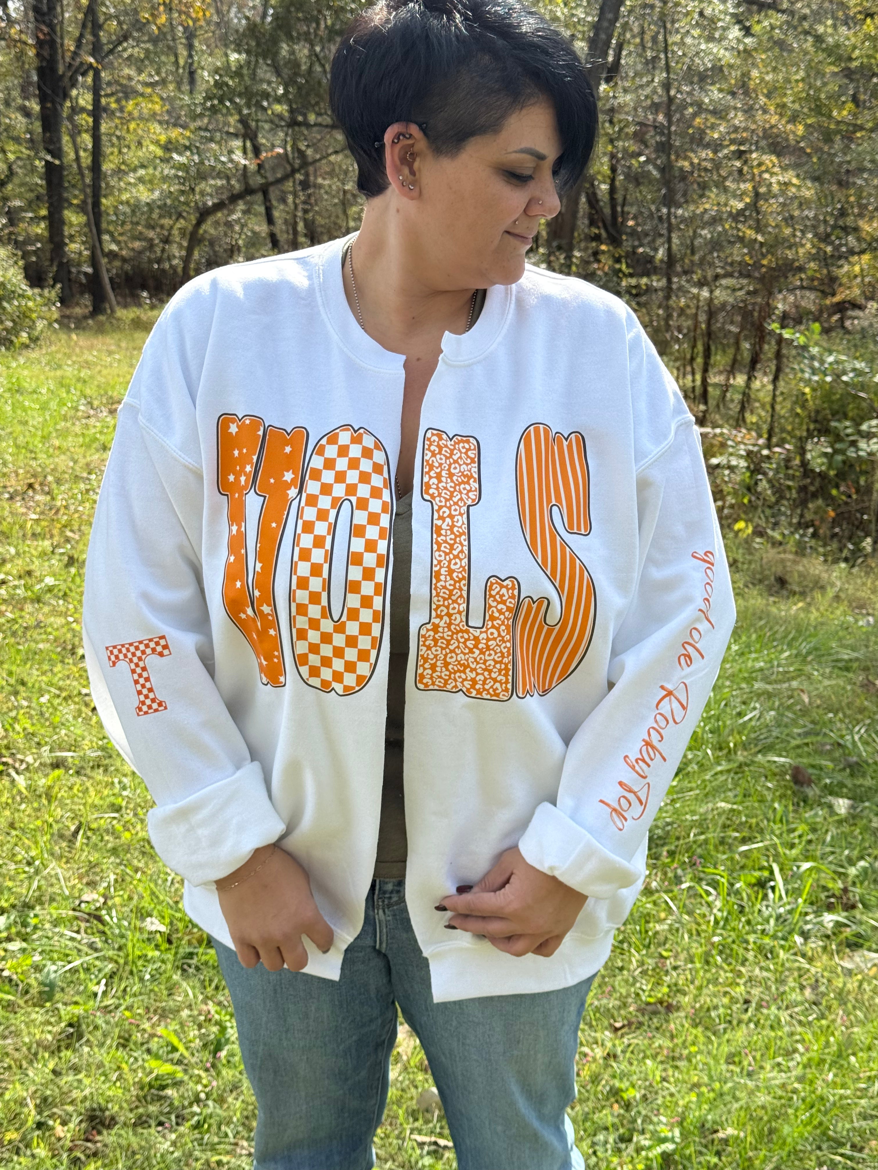 Sweatshirt Cardigan- UT team game day sweatshirt-University of Tennessee