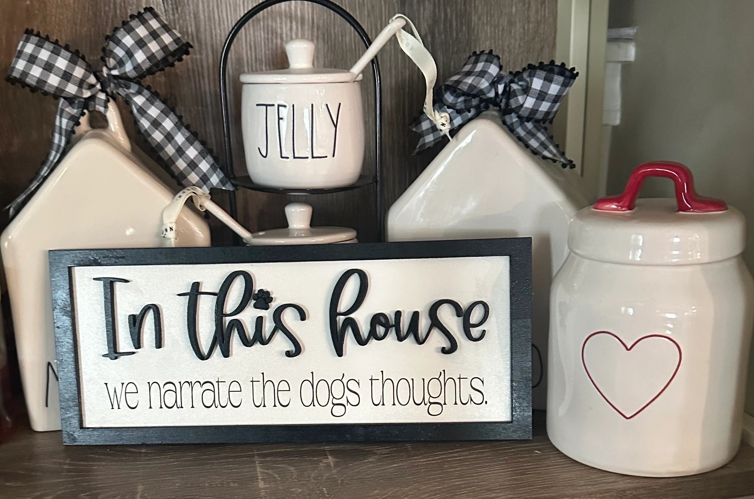 In This house We Narrate the Dogs Thoughts- Dog Sign