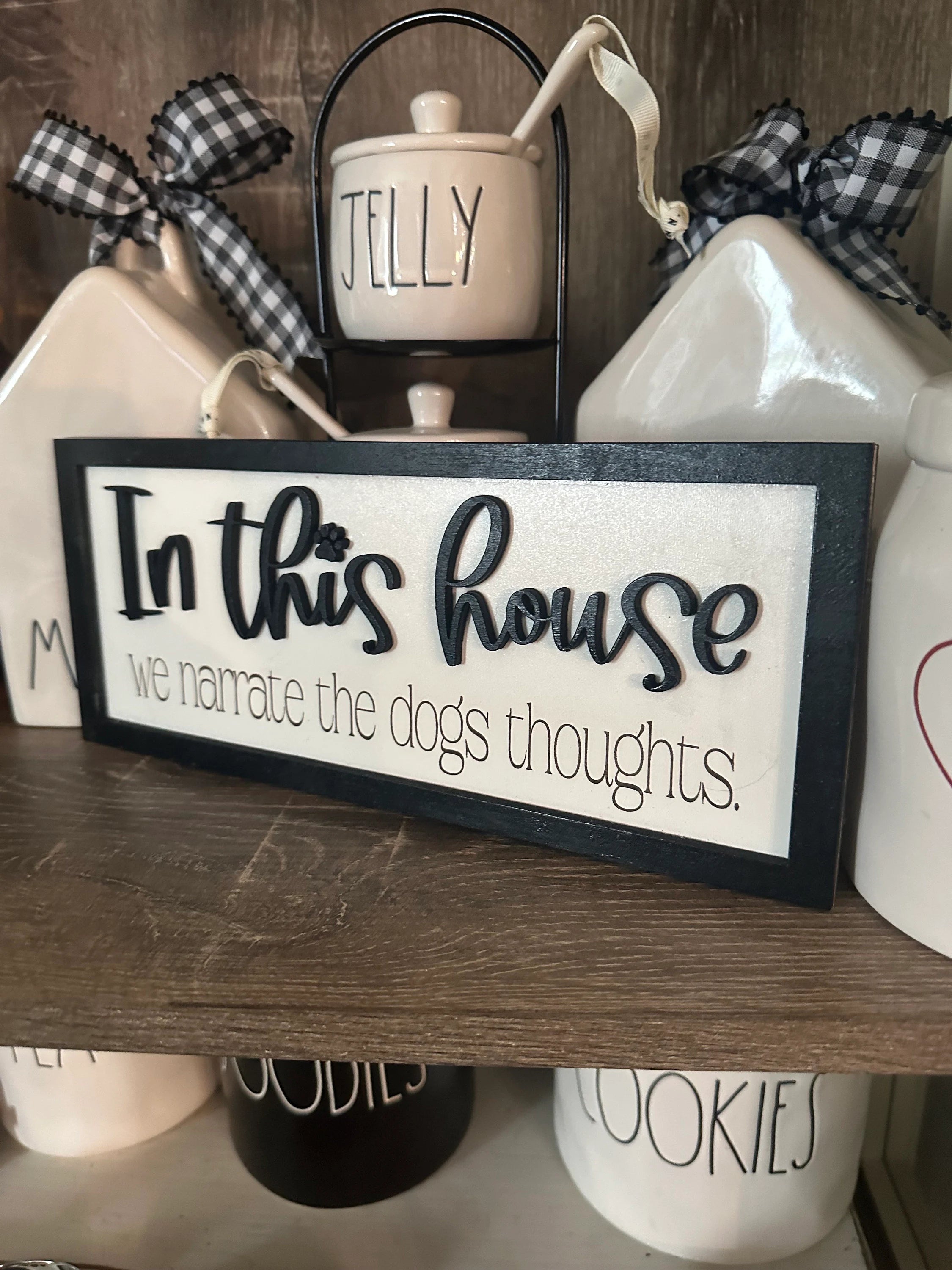 In This house We Narrate the Dogs Thoughts- Dog Sign