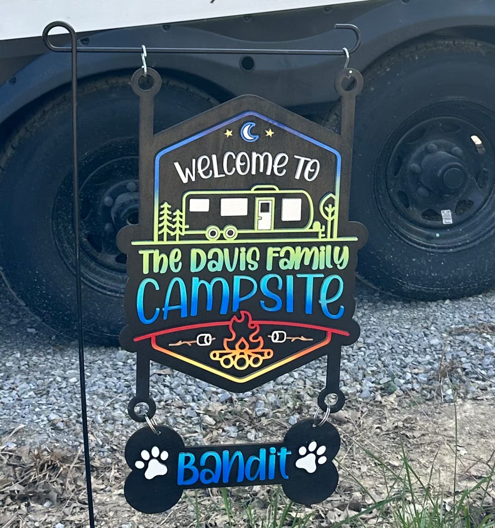Personalized Campsite Sign