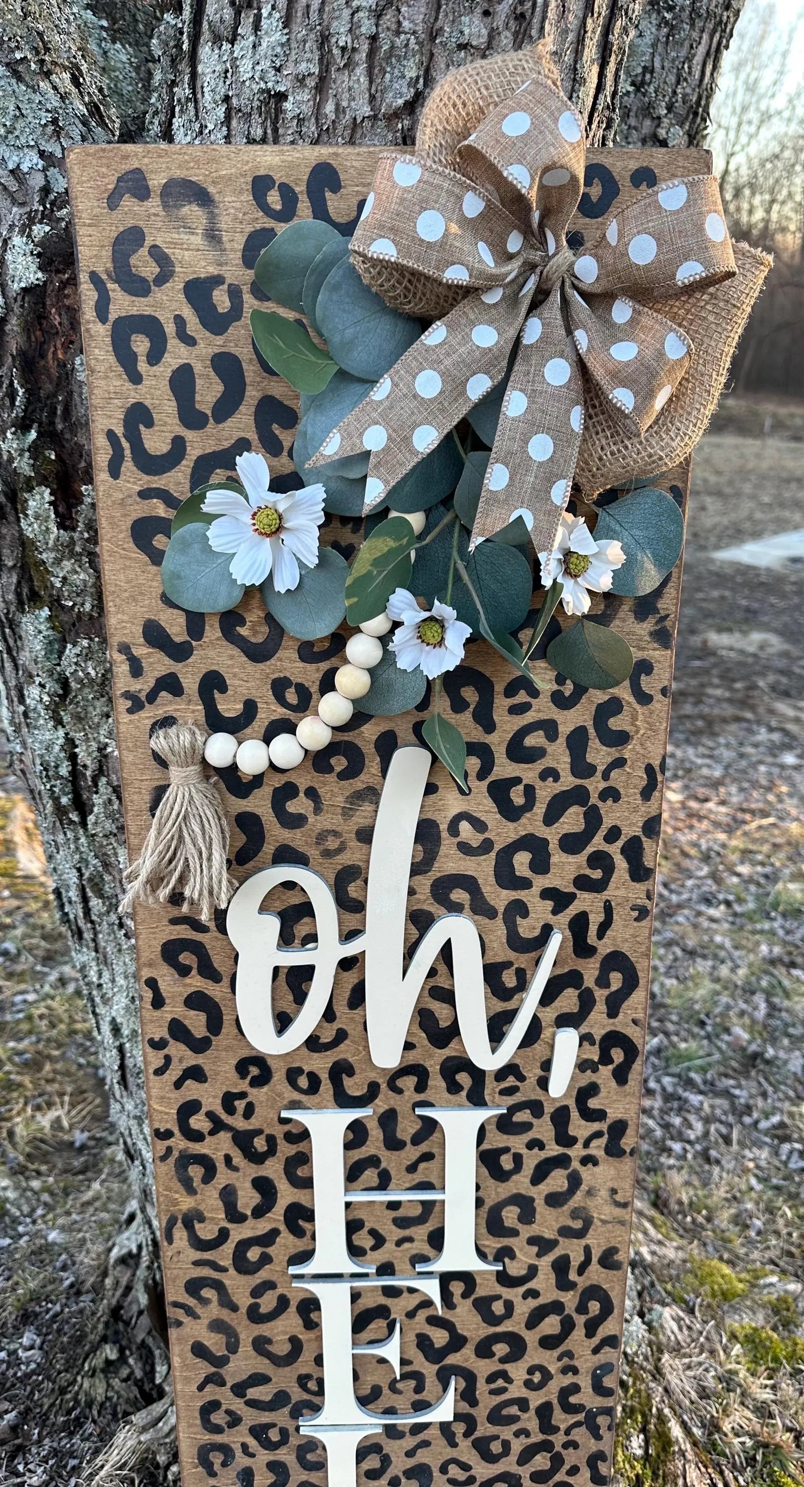 Leopard print Front Porch Leaner